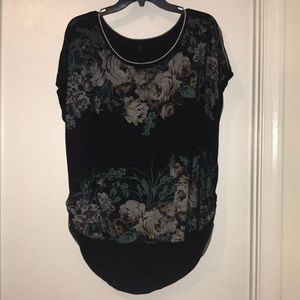 Black Floral Blouse
